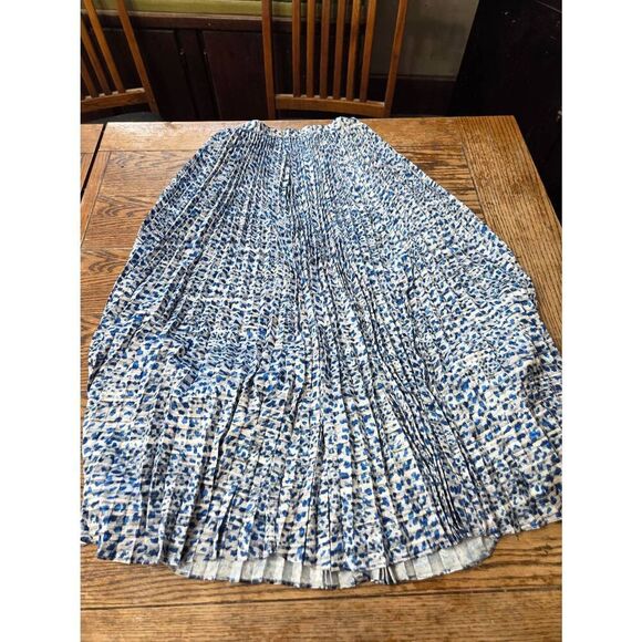 Hunter Bell Blue and White Midi skirt sz 0 - Picture 4 of 4